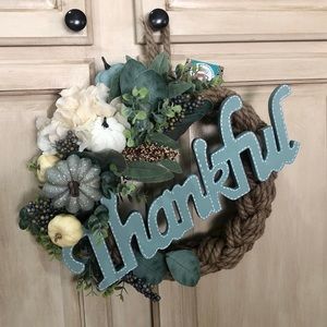 Thankful braided rope wreath